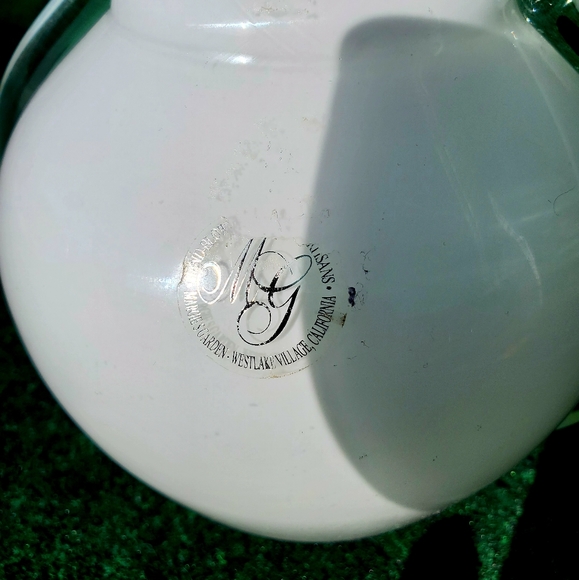 Margie's Garden White Decorative Vase 7.5" Tall Westlake Village, California EUC - Picture 2 of 11